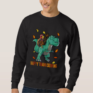 Sweatshirt Dîner de Thanksgiving Dinosaure Garçons Enfants Di
