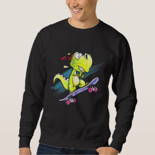 Sweatshirt Dino Skateboard Boys Skateboard Kids Hommes Dinosa