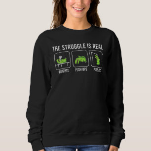 Sweatshirt Dinosaure Entraîneur De Fitness