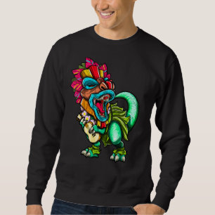 Sweatshirt Dinosaure hawaïen T Rex Aloha Famille Tiki Luau Pa