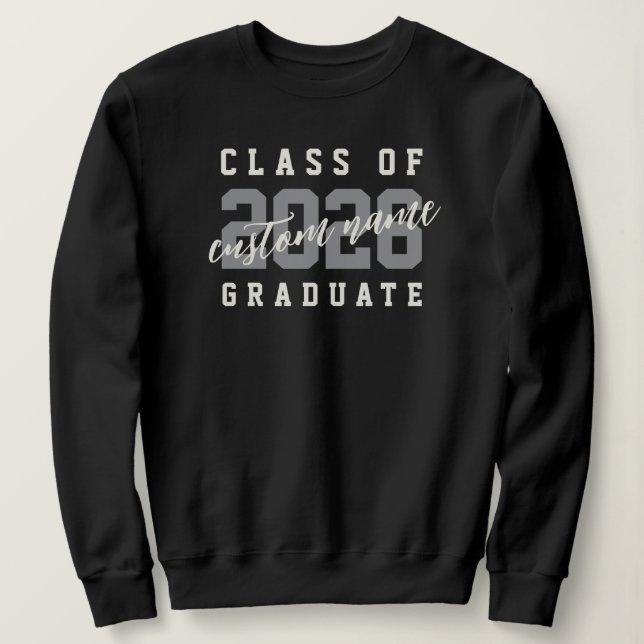 Sweatshirt Diplômé de la promotion 2026 Nom personnalisé, Cad (Design devant)