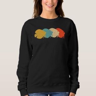 Sweatshirt Discus Vintage Retro Pompadour Poisson 60s les ann