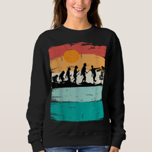 Sweatshirt Disque Golf Evolution Disque Golf Player Flying Di