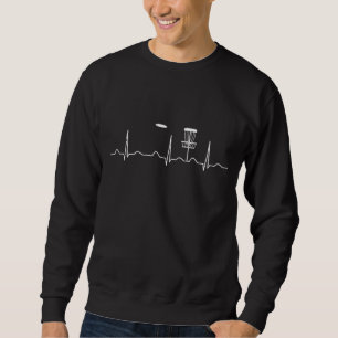 Sweatshirt Disque Golf Heartbeat Funny Cute Alternative Sport