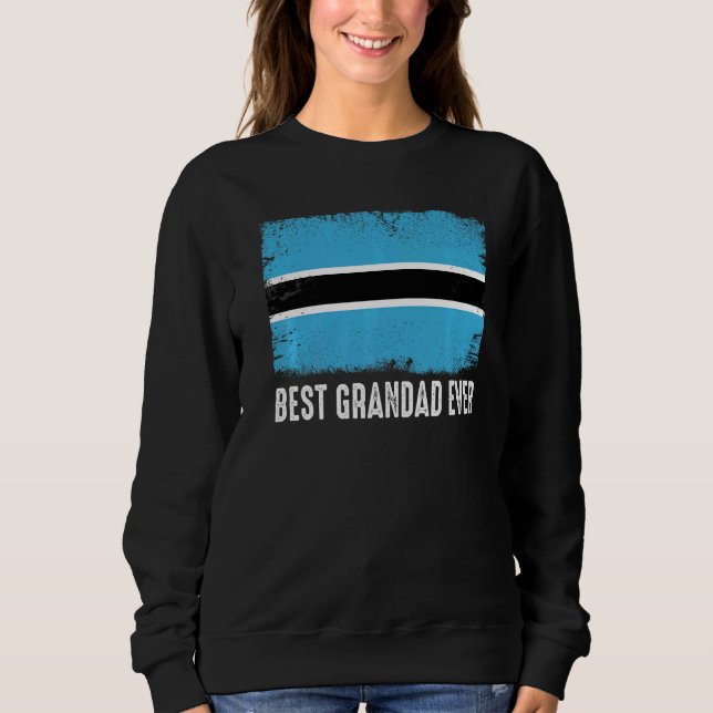 Sweatshirt Distante Botswana Drapeau Meilleure grand-mère Jam (Devant)
