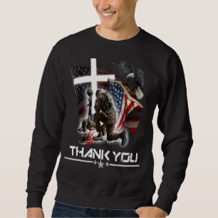 Sweatshirt Distants Jour commémoratif Drapeau Bots militaires