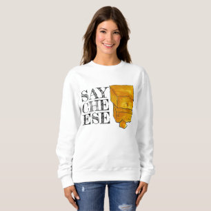 Sweatshirt Dites Cheese Cheddar Wedge Photographe alimentaire