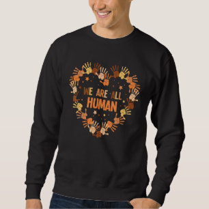 Sweatshirt Diversité Peau Mélanine Tonalité Coeur main Nous s