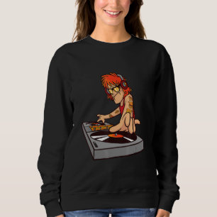 Sweatshirt Dj Tourne-disque Basse Musique Deejay Rock Headpho