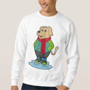 Sweatshirt Dog at Ice skating with Ice skates