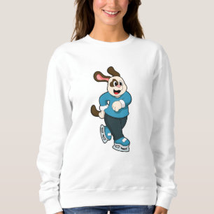 Sweatshirt Dog at Ice skating with Ice skates