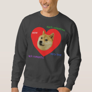 Sweatshirt Doge beaucoup de Valentines de jour d'amour très