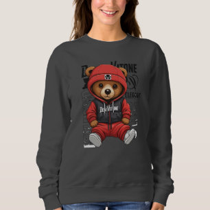 Sweatshirt Don Vitone – Ours Vitotone Rouge Teddy King – El R