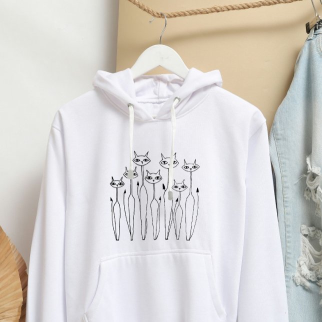 Sweatshirt Doodle (à main blanche) (Créateur téléchargé)