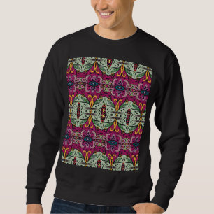 Sweatshirt Doodle ethnique tribal géométrique floral