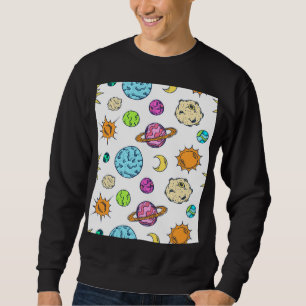 Sweatshirt Doodles spatiaux Arrière - plan cosmique