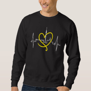 Sweatshirt Dortmund Skyline Heartbeat Ruhrpott Allemagne I Lo