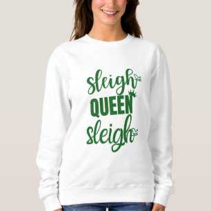 Sweatshirt Douche Queen Drôle Noël Blanc Chandail d'hiver bla