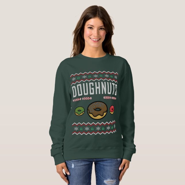 Sweatshirt Doughnut laide de Noël (Devant entier)