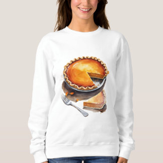 Sweatshirt Doux sweat-shirt à motif de tarte à la citrouille