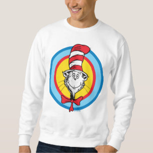 Sweatshirt Dr. Seuss   Graphisme de tête de Chat dans le Chap