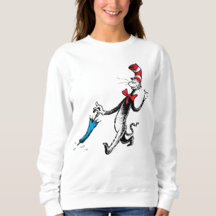 Sweatshirt Dr. Seuss Le Chat Chapeauté Marche au Parasol