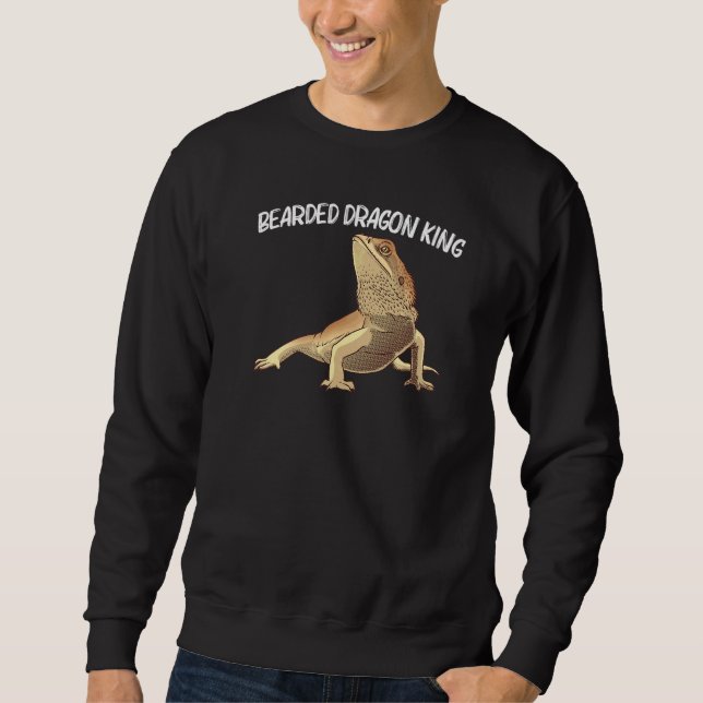 Sweatshirt Dragon barbu pour homme Papa Lézard Herpétologie (Devant)