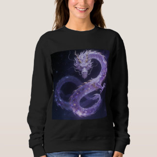 Sweatshirt Dragon Galaxie Pourpre | Dragon Cosmique Mystique