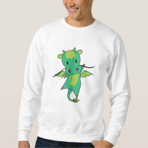 Sweatshirt Dragon Green Fairy Tale Cute Animaux Pour Enfants