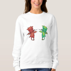 Sweatshirt Dragon Red Blue Dragon Fairy Tale Imaginaire
