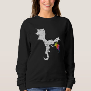 Sweatshirt Dragon volant Imaginaire asiatique feu animal drag