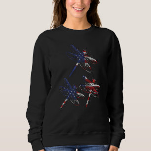 Sweatshirt Dragonflies Spirit Animal Drapeau Américain Dragon