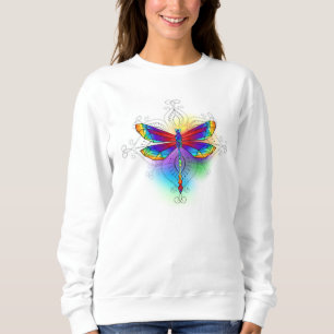 Sweatshirt Dragonfly en arc-en-ciel