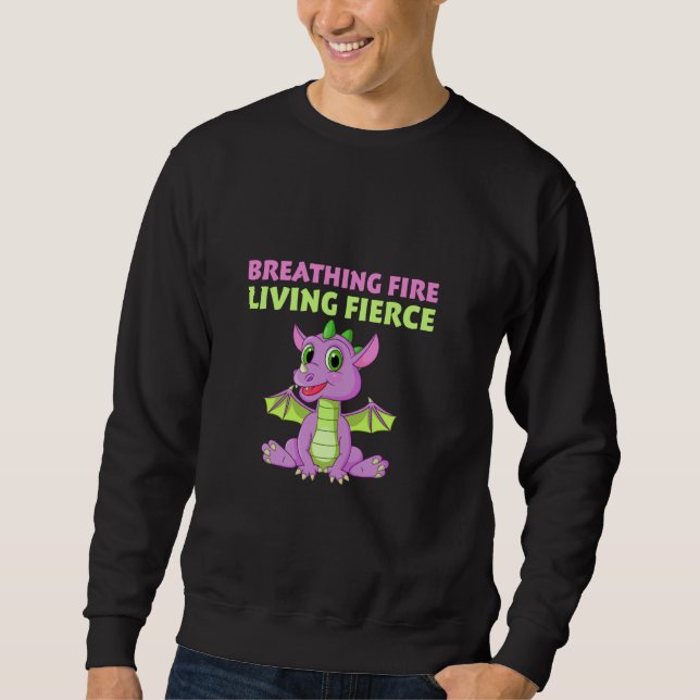 Sweatshirt Dragons de créature mythique Reptile Respiration f (Devant)