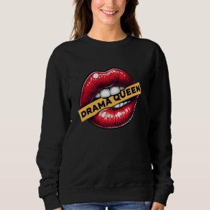 Sweatshirt Drama Queen Bold Lip Graphic Alluring Lip Design F