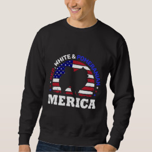 Sweatshirt Drapeau 4 juillet américain de Poméranie
