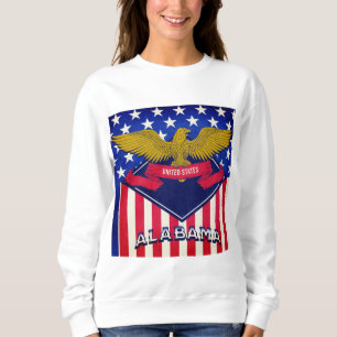 Sweatshirt Drapeau Alabama USA