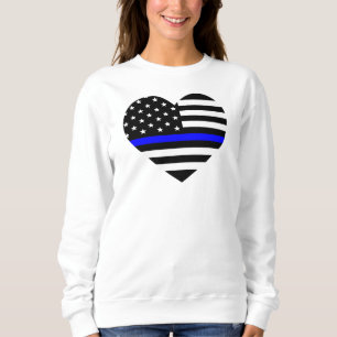 Sweatshirt Drapeau américain à ligne mince personnalisé