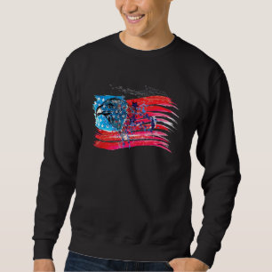 Sweatshirt Drapeau américain Aigle Amérique 4 juillet indépen