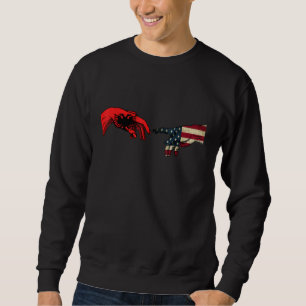 Sweatshirt Drapeau américain Albanie Albanie bras de Dieu