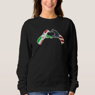 Sweatshirt Drapeau américain américain Burundi  Cœur burundie