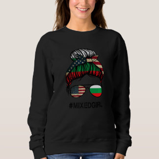 Sweatshirt Drapeau américain Bulgarie USA Bulgarie Chignon d