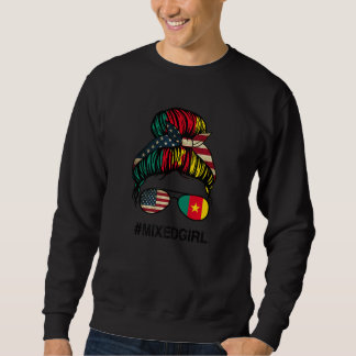Sweatshirt Drapeau américain camerounais USA Camérounais Chig