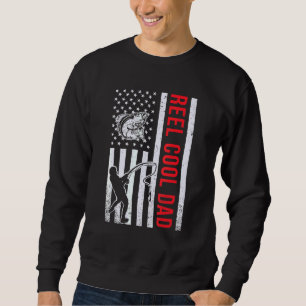 Sweatshirt Drapeau américain Cool Papa Pêche Walleye Fisher
