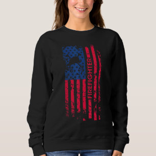 Sweatshirt Drapeau américain de pompier 4 juillet partie pomp
