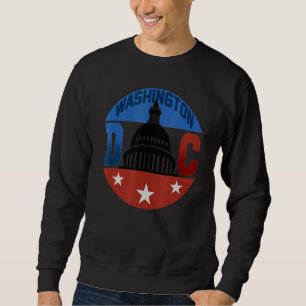 Sweatshirt Drapeau américain de Washington Dc Capitol Hill