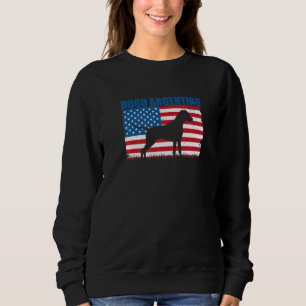 Sweatshirt Drapeau Américain Dogo Argentino Premium