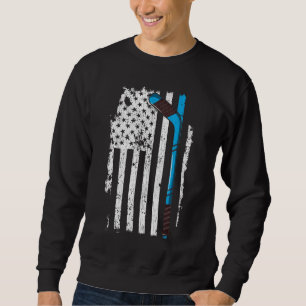 Sweatshirt Drapeau américain du hockey sur glace