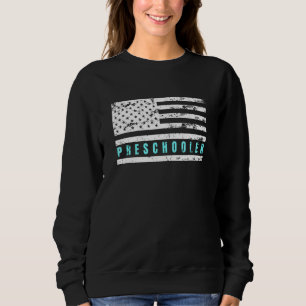 Sweatshirt Drapeau américain en détresse Fier Patriotique pré