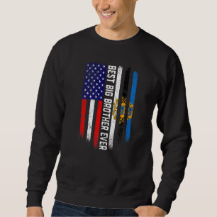 Sweatshirt Drapeau américain et drapeau estonien Meilleur Gra